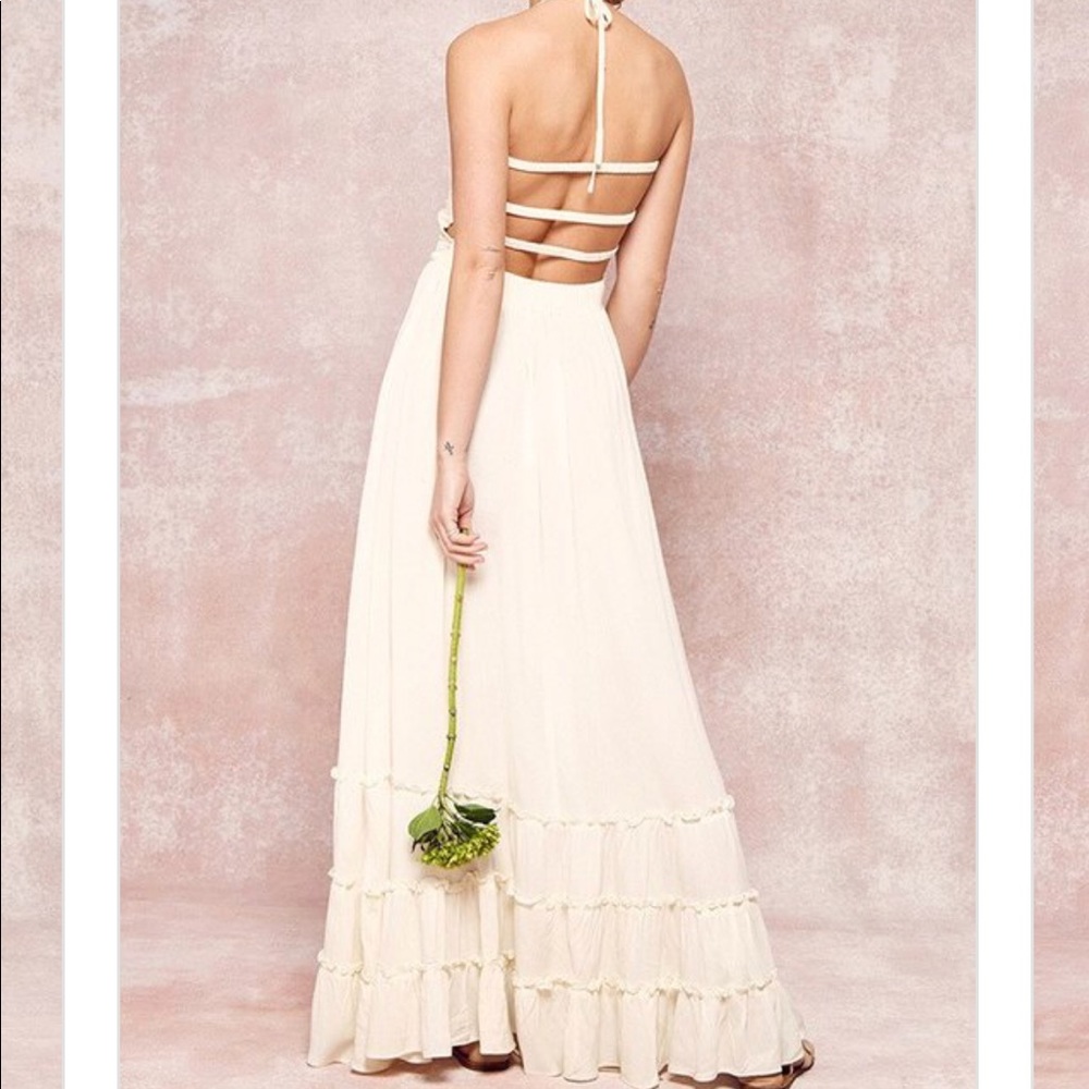 Ivory Smocked Maxi - Picture 6 of 6